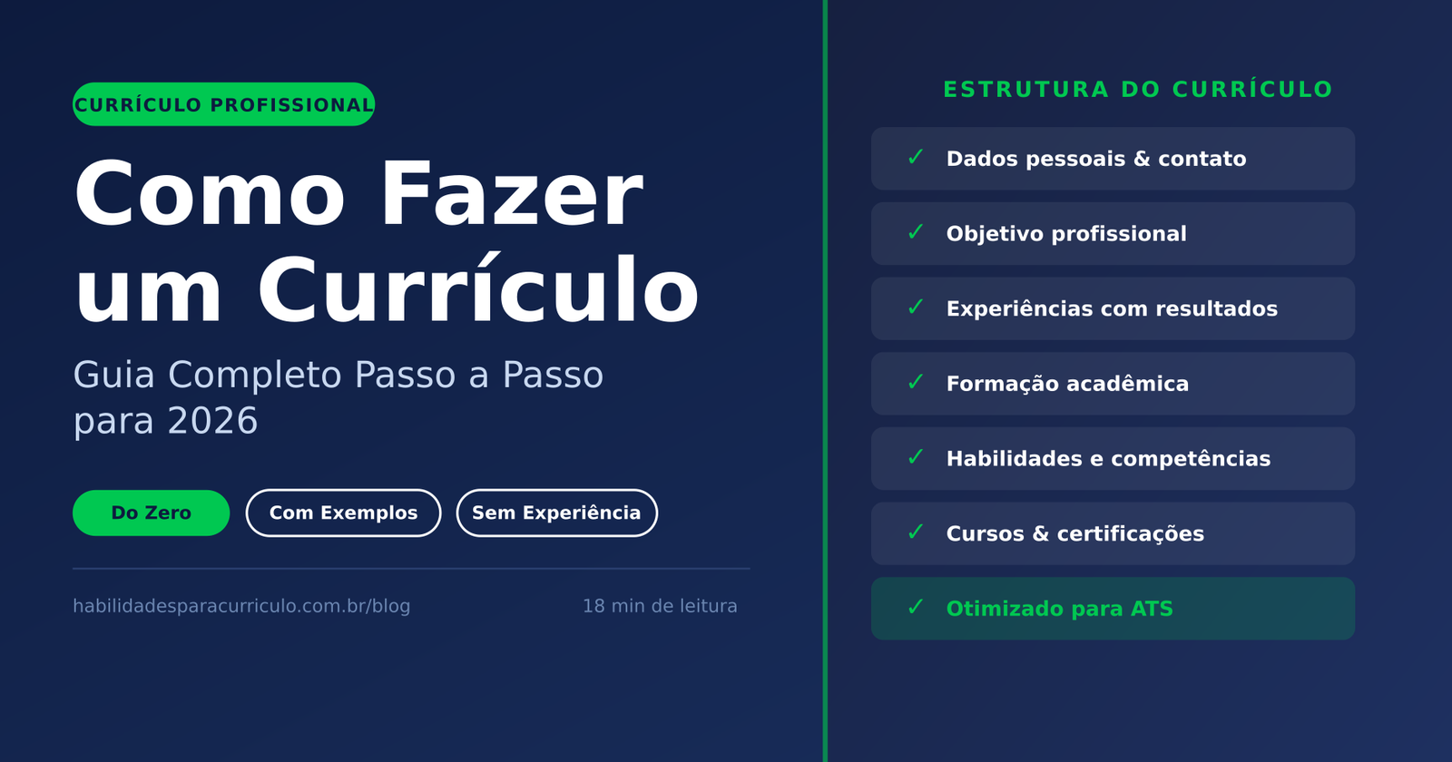 Como Fazer um Currículo Profissional em 2026