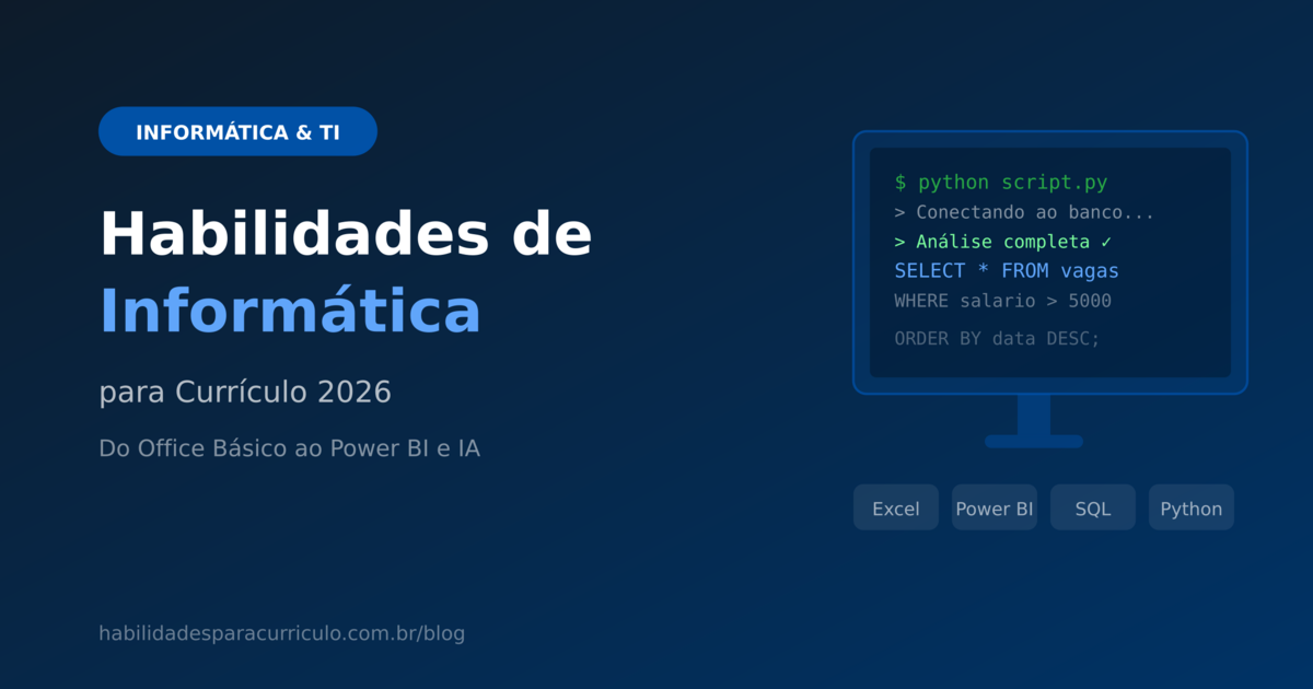 Habilidades de Informática para Currículo